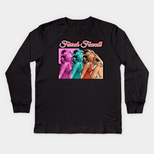 Farrah Retro Kids Long Sleeve T-Shirt